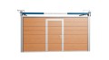 Brama Garażowa Segmentowa Złoty Dąb Woster Door Drzwi Serwisowe Niski próg PDD40ZD