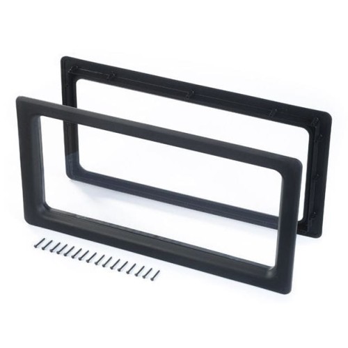 Okno do Bramy Segmentowej Garażowej 640 x 336mm Skręcane Czarne