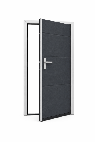 Drzwi boczne garażowe ANTRACYT z paneli bramy segmentowej 40mm