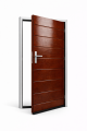 Drzwi serwisowe do garażu brązowe