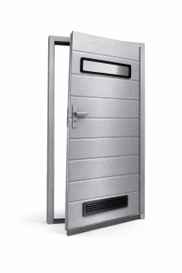 Drzwi Boczne Garażowe Segmentowe Panel SREBRNY Ral 9006 ocieplony 