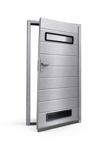 Drzwi Boczne Garażowe Segmentowe Panel SREBRNY Ral 9006 ocieplony