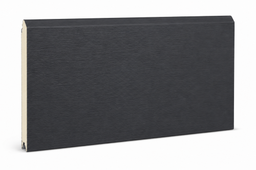 Panel bramy segmentowej RF Woodgrain – Antracyt Struktura drewna