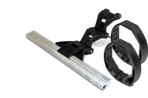 Wieszak Blokada SUPERBLOK do profil 55-77mm 3 Elementowy Z Wpustem ALU Fi 60