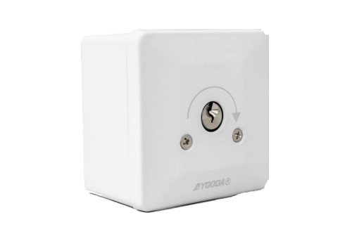 Przełącznik kluczykowy natynkowy, impulsowy, biały YOODA