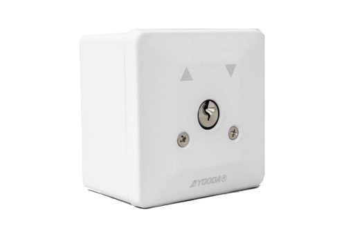 Przełącznik kluczykowy Natynkowy, uniwersalny, biały YOODA