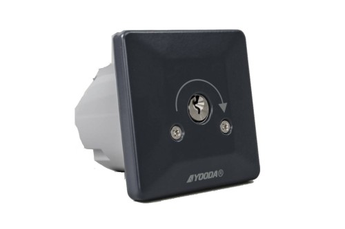 Przełącznik kluczykowy podtynkowy, impulsowy, antracyt YOODA