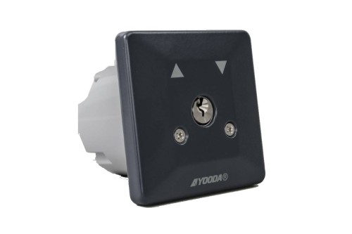 Przełącznik kluczykowy podtynkowy, uniwersalny, antracyt YOODA