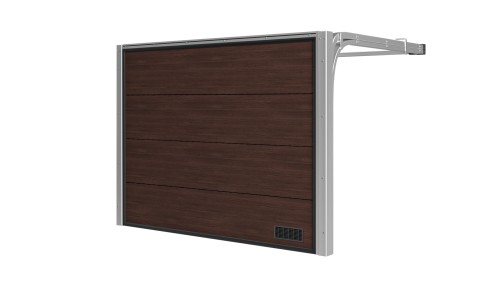 Brama Garażowa Segmentowa Woster PC40DR Dąb Rustykalny Brąz Sprężyny Boczne