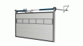 Brama Garażowa Segmentowa Przemysłowa Biała Sekcja Przeszklona Woster Solid