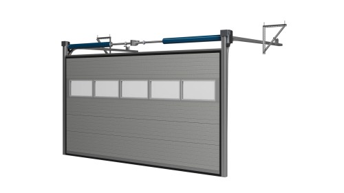 Brama Przemysłowa Srebrna 9006 Sekcja Przeszklona