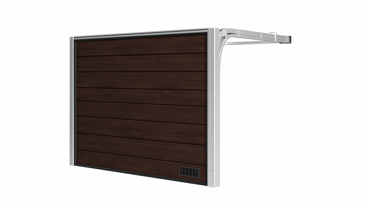 Brama Garażowa Segmentowa Woster PD40DR Dąb Rustykalny Brąz Sprężyny Boczne