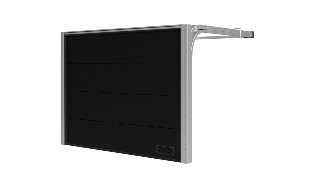 Brama Garażowa Segmentowa Woster PC40DM Czarny Mat Sprężyny Boczne