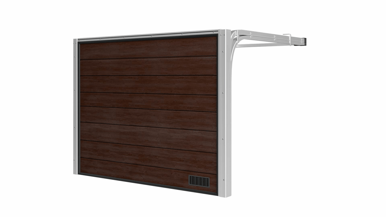 Brama Garażowa Segmentowa Woster PD40B Brąz Sprężyny Boczne